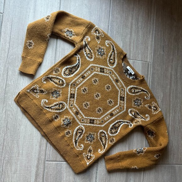 Madewell Mustard Yellow Oversized Knit Sweater | Women’s XXS - Picture 3 of 6